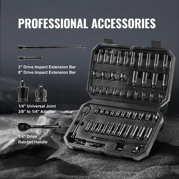 55-Piece Drive Socket & Ratchet Tool Kit